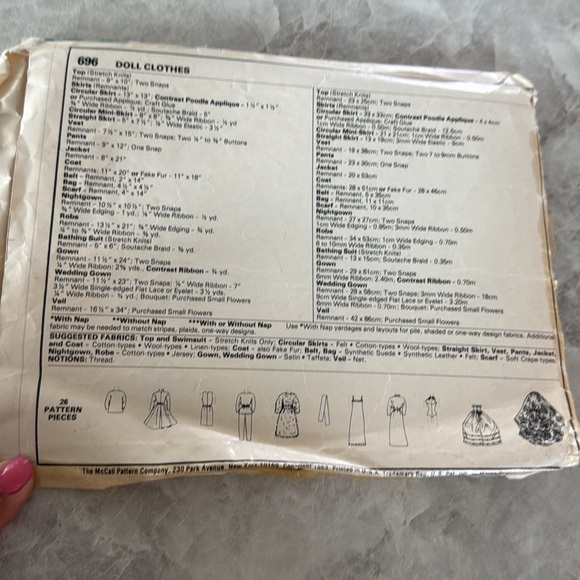 McCall's VINTAGE BROOKE SHIELD SEWING PATTERNS 9316 696  9283 BARBIE CLOTHES - Picture 7 of 11